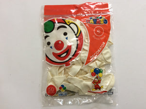 GLOBO 9 BLANCO NIEVE *FS 50 PIEZAS