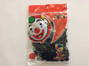 GLOBO 9 NEGRO *FS 50 PIEZAS