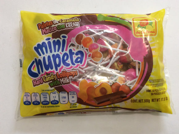 PALETA MINI CHUPETA SURTIDA DLR 50 PIEZAS