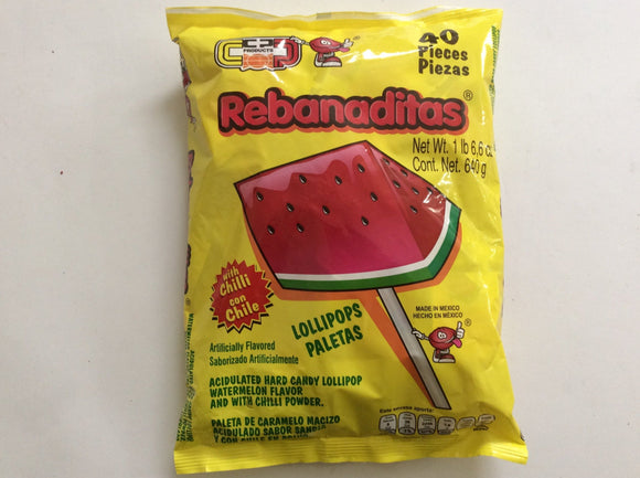 PALETA REBANADITA CON CHILE *CAS 40 PIEZAS
