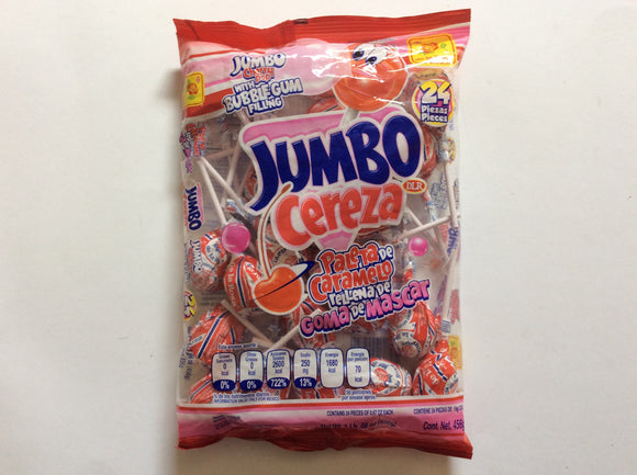 PALETA JUMBO CEREZA DLR 24 PIEZAS