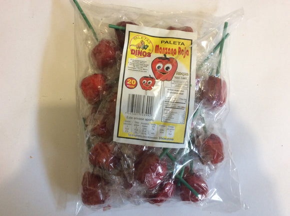 PALE MANZANA ROJA DINOS 20 PZ