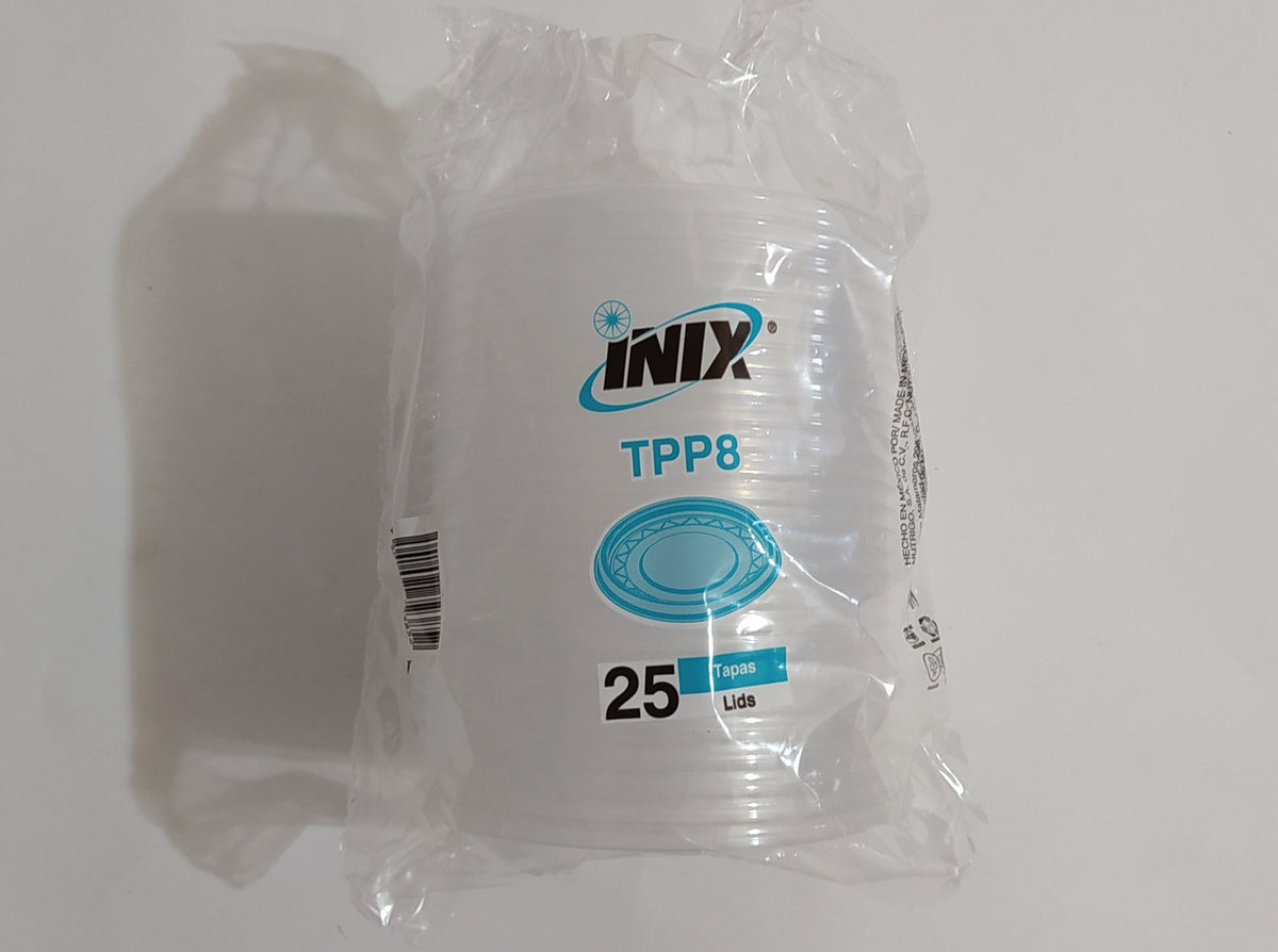 Db8 Inix TAPA (TPP8) P/ENVASE 8/16/32 OZ INIX 25 PZ – El Mundo de los Dulces