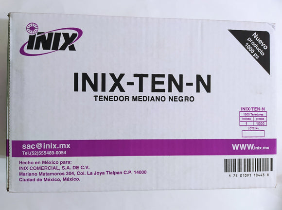 TENEDOR MEDIANO NEGRO INIX CAJA 1000 PZ – El Mundo de los Dulces